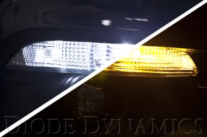 Ford Mustang Replacement Bulbs - Front - Diode Dynamics - Switchback LED - Cool White - `15-`17